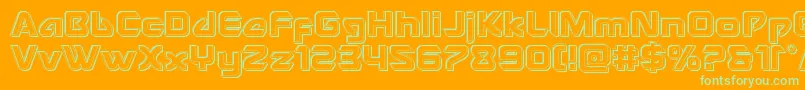 Usangelengrave Font – Green Fonts on Orange Background