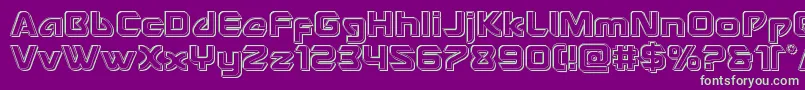 Usangelengrave Font – Green Fonts on Purple Background