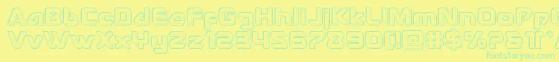 Usangelengrave Font – Green Fonts on Yellow Background