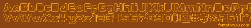 Usangelengrave Font – Orange Fonts on Brown Background