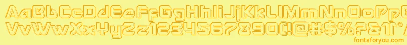 Usangelengrave Font – Orange Fonts on Yellow Background