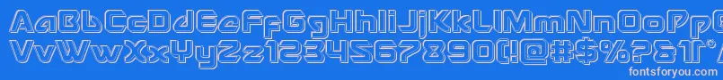 Usangelengrave Font – Pink Fonts on Blue Background