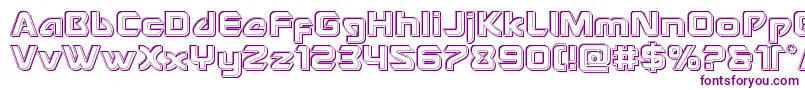 Usangelengrave-Schriftart – Violette Schriften auf weißem Hintergrund