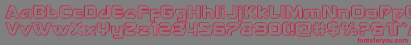 フォントUsangelengrave – 赤い文字の灰色の背景