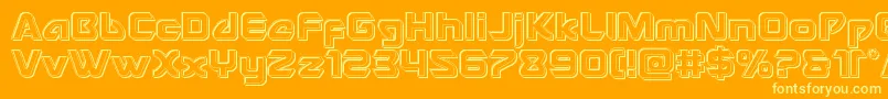 Usangelengrave Font – Yellow Fonts on Orange Background
