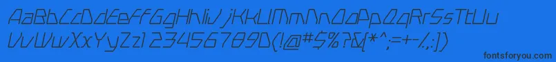 SwerveLightitalic Font – Black Fonts on Blue Background