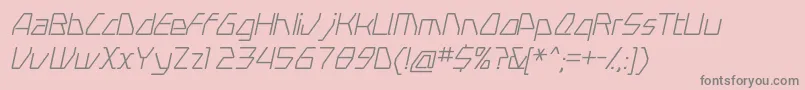 SwerveLightitalic-Schriftart – Graue Schriften auf rosa Hintergrund