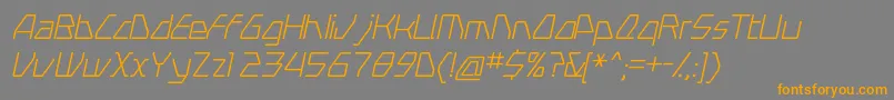 Fonte SwerveLightitalic – fontes laranjas em um fundo cinza