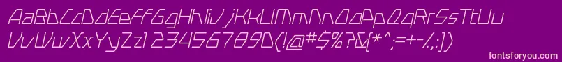 Шрифт SwerveLightitalic – розовые шрифты на фиолетовом фоне