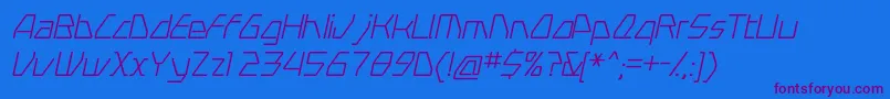 Шрифт SwerveLightitalic – фиолетовые шрифты на синем фоне