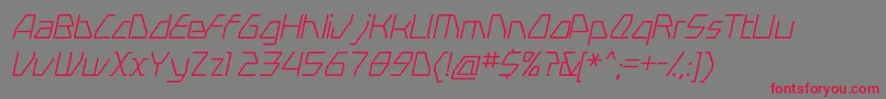SwerveLightitalic Font – Red Fonts on Gray Background