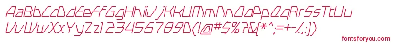 SwerveLightitalic Font – Red Fonts on White Background