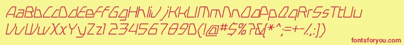 SwerveLightitalic Font – Red Fonts on Yellow Background