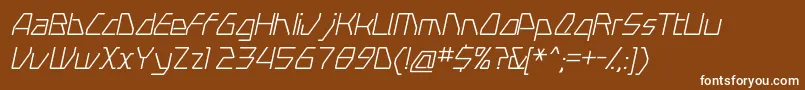 Шрифт SwerveLightitalic – белые шрифты на коричневом фоне
