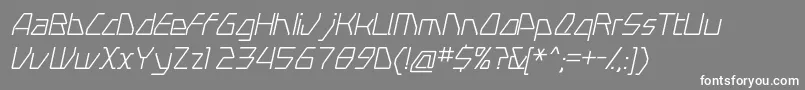 SwerveLightitalic Font – White Fonts on Gray Background