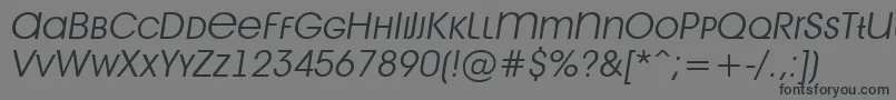 フォントAvant28 – 黒い文字の灰色の背景