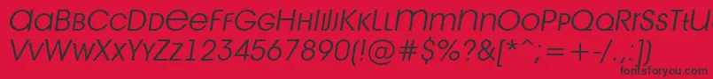 Avant28 Font – Black Fonts on Red Background