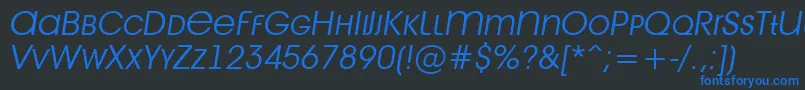 Avant28 Font – Blue Fonts on Black Background