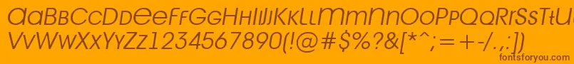 Шрифт Avant28 – коричневые шрифты на оранжевом фоне
