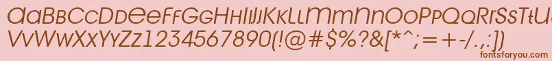Avant28 Font – Brown Fonts on Pink Background