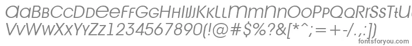 フォントAvant28 – 白い背景に灰色の文字