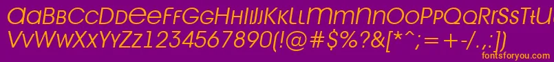 Avant28 Font – Orange Fonts on Purple Background