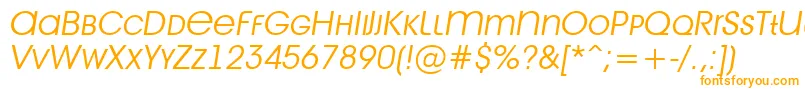 Avant28-Schriftart – Orangefarbene Schriften auf weißem Hintergrund