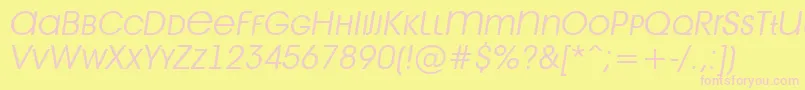 Шрифт Avant28 – розовые шрифты на жёлтом фоне