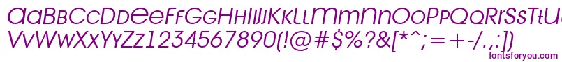 Avant28-Schriftart – Violette Schriften auf weißem Hintergrund