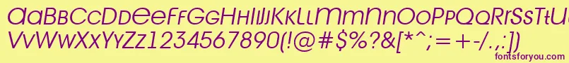 Шрифт Avant28 – фиолетовые шрифты на жёлтом фоне