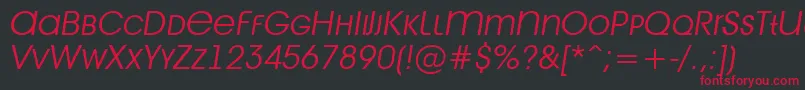 Avant28 Font – Red Fonts on Black Background