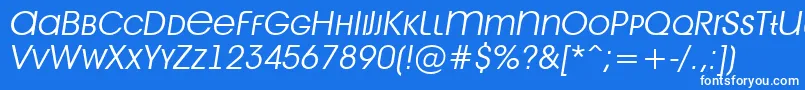 フォントAvant28 – 青い背景に白い文字