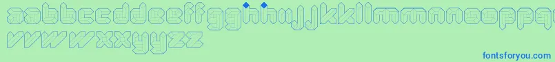 QuadLight Font – Blue Fonts on Green Background