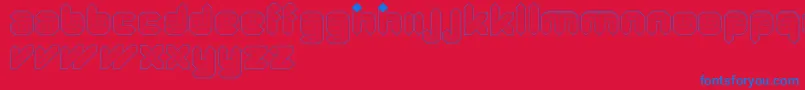 QuadLight Font – Blue Fonts on Red Background