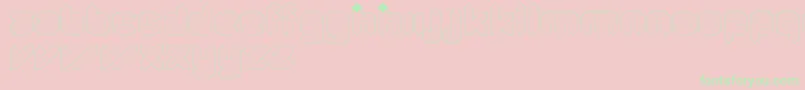 フォントQuadLight – ピンクの背景に緑の文字
