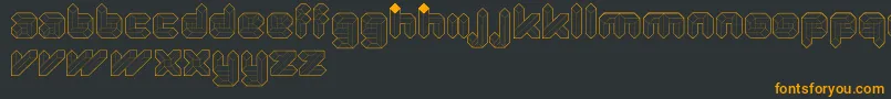 QuadLight Font – Orange Fonts on Black Background