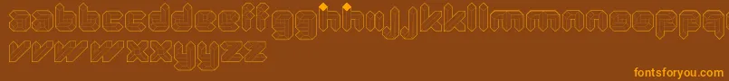 QuadLight Font – Orange Fonts on Brown Background