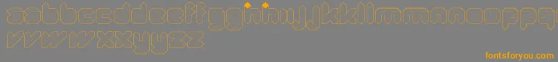 QuadLight Font – Orange Fonts on Gray Background