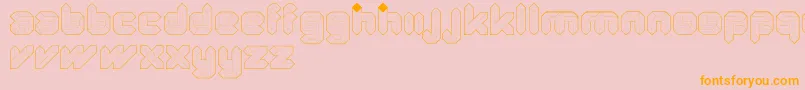 QuadLight Font – Orange Fonts on Pink Background