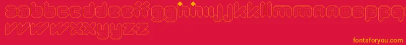 QuadLight Font – Orange Fonts on Red Background