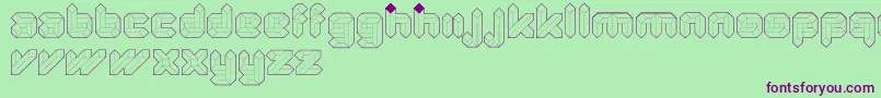 QuadLight Font – Purple Fonts on Green Background