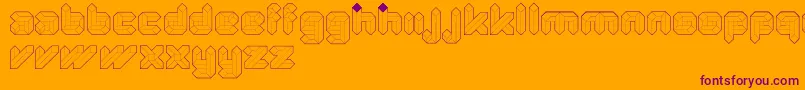 QuadLight Font – Purple Fonts on Orange Background