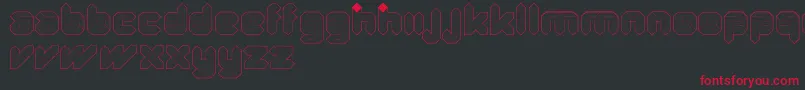 QuadLight Font – Red Fonts on Black Background