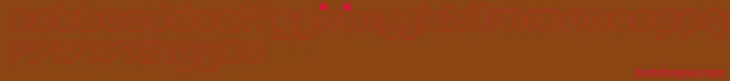 QuadLight Font – Red Fonts on Brown Background