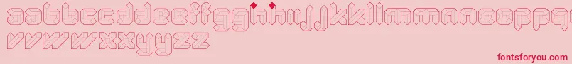 QuadLight Font – Red Fonts on Pink Background