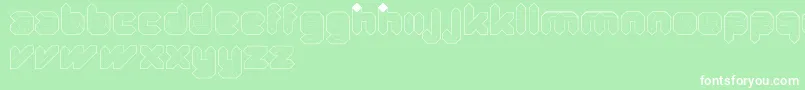 QuadLight Font – White Fonts on Green Background