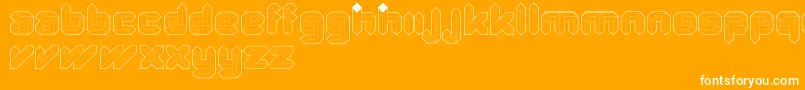 QuadLight Font – White Fonts on Orange Background