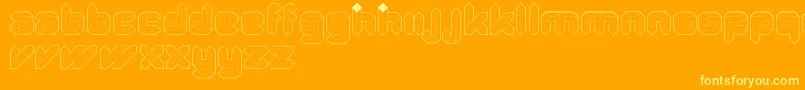 QuadLight Font – Yellow Fonts on Orange Background