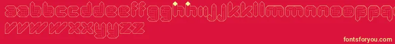 QuadLight Font – Yellow Fonts on Red Background