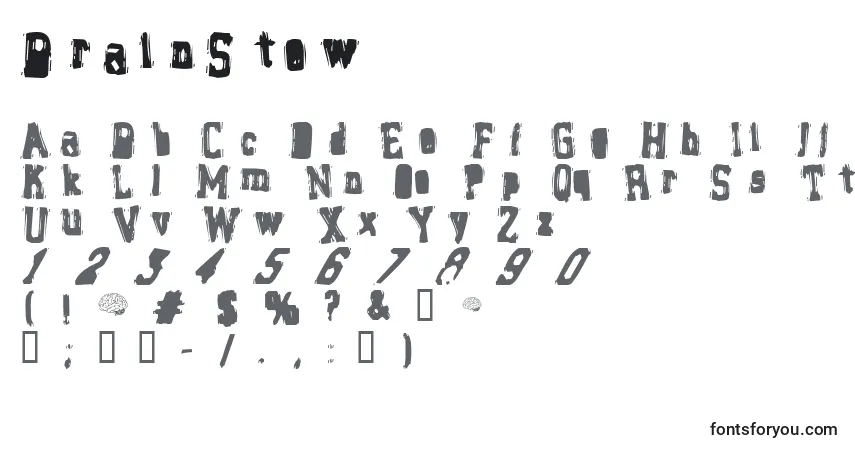 Czcionka BrainStew – alfabet, cyfry, specjalne znaki